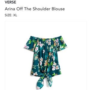 Verse - Arina Off the Shoulder Blouse - XL - Tropical/Floral Print